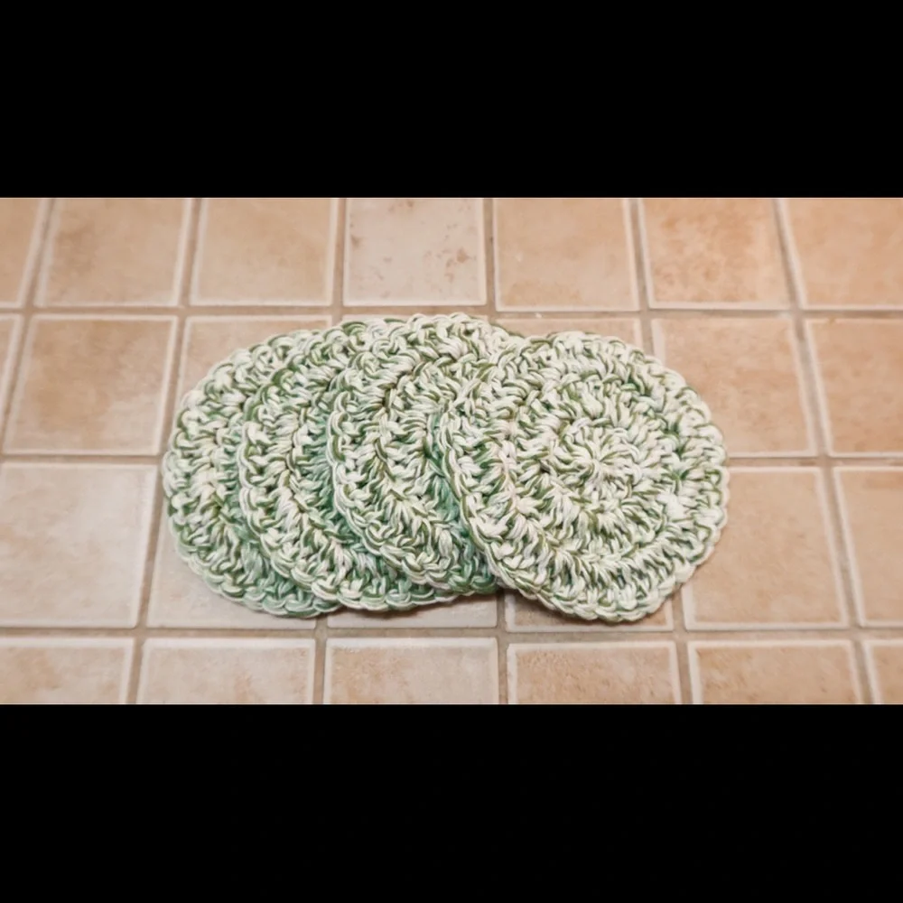 Crocheted Facial rounds Set of 10 100% Cotton Soft & Reusable
